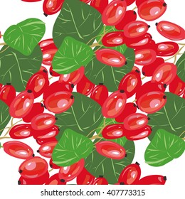 Barberis with leaves seamless vector pattern
