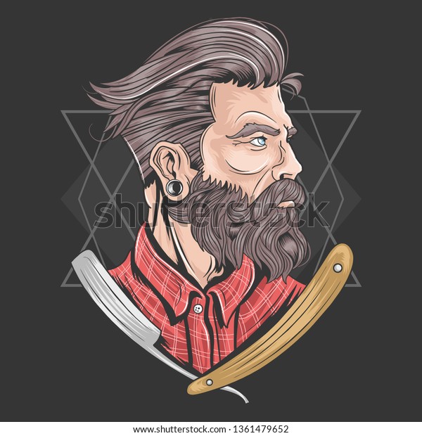 Barberman Barber Vector Stock Vector (Royalty Free) 1361479652 ...