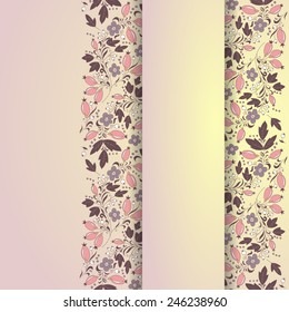 barberry border, hand-drawn berry pattern. place text on the top