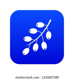 Barberry branch icon digital blue for any design isolated on white vector illustration