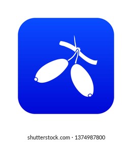 Barberry icon blue vector isolated on white background