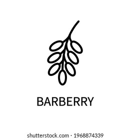Barberry Line Icon In Simple Style. Healthy Food. Natural Product. Vector sign in a simple style isolated on a white background