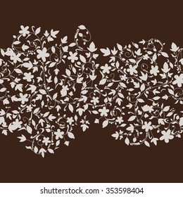 barberry pattern. seamless floral texture with berries