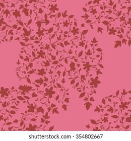 barberry pattern. seamless floral texture with berries