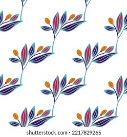 Las ramas de Barberry son un patrón sin fisuras. Papel de paredes con flores de bayas silvestres. Diseño para tela, impresión textil, papel de envoltura, cubierta. Ilustración del vector