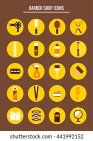 Barbers object vector icon illustration