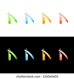 Barber's Old Fashioned Shaving Razor Icon