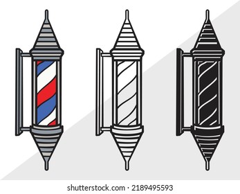 Barbers Pole Clipart Svg Printable Vector Stock Vector (Royalty Free ...