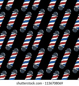 barbers pole seamless doodle pattern