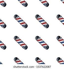 barbers pole seamless doodle pattern, vector illustration