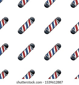 barbers pole seamless doodle pattern, vector illustration