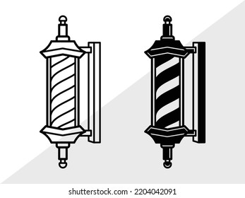 Barbers Pole SVG Printable Vector Illustration
