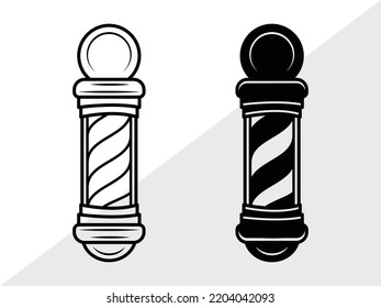 Barbers Pole SVG Printable Vector Illustration