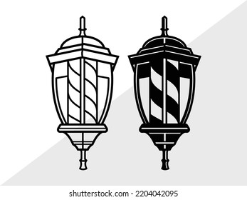 Barbers Pole SVG Printable Vector Illustration