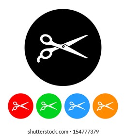 Barber's Shears Salon Hairdresser Scissors Icon