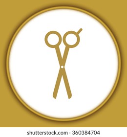 Barber's Shears Scissors icon - vector illustration