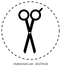 Barber's Shears Scissors icon - vector illustration