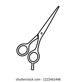 Barber's shears scissors - vector icon without  fill