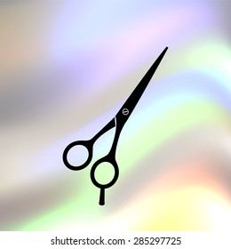 barber's shears scissors vector icon