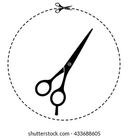 barber's shears scissors vector icon
