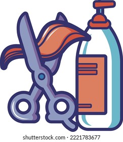 The barber's special set, shampoo and scissors are the professional equipment of Mr. Tony