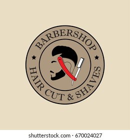 Barbershop banner, logo, label