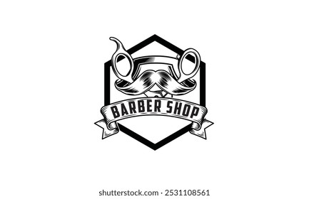 Barbershop, Barber, Haircut's salon vintage hipster logo templates, haircut's salon. Barber shop emblems templates. Vector illustration	