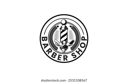 Barbershop, Barber, Haircut's salon vintage hipster logo templates, haircut's salon. Barber shop emblems templates. Vector illustration	
