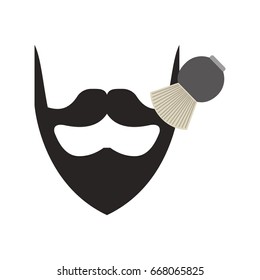 barbershop brush with bearb
