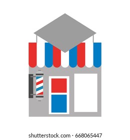 barbershop building front icon