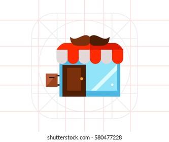 Barbershop building icon