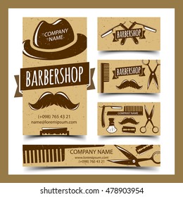 Barbershop cards set