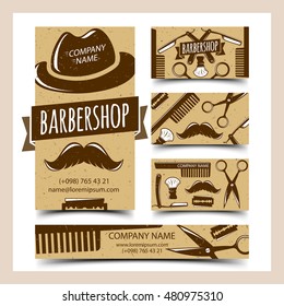 Barbershop cards set