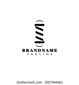 barbershop cartoon logo icon design modern black vector illustration