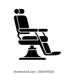 barbershop chair silhouette for interior vector illustration design