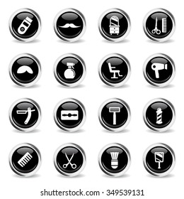 Barbershop chrome icons for web