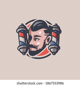 Barbershop clip art illustration. file vector editable