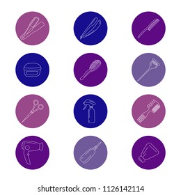 Barbershop collection isolated on white backdrop. Vector icons