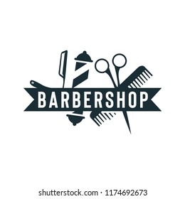 Barbershop Concept Logo Design Template