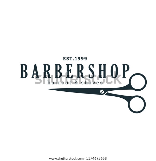 Barbershop Concept Logo Design wallpaper Template