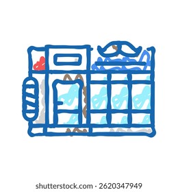 barbershop doodle icon sketch vector. barbershop sign. isolated symbol illustration