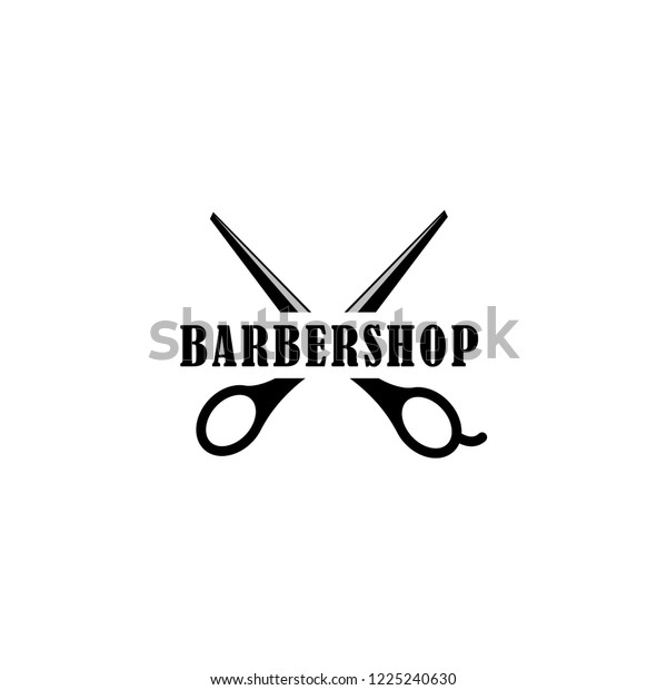 Barbershop Emblem Barber Icon Logo Design Stock Vector (Royalty Free ...