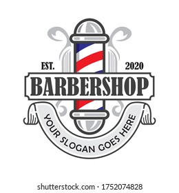 Logo de Barbershop Emblem, logotipo de Barbershop Classic