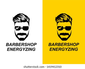 Barbershop energyzing logo modern style concept simple