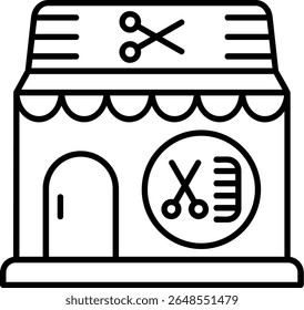 Barbershop Filled Style Icon Design
