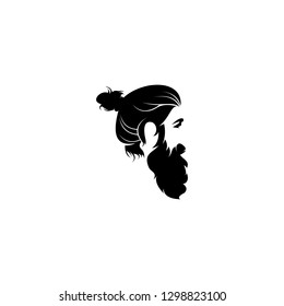 barbershop graphic logo template. vector of men's hairstyles. vector illustrations.