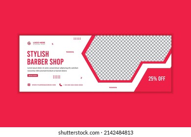 Barbershop hair cutting Social Media cover 