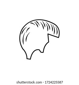 barbershop, hair line illustration icon on white background