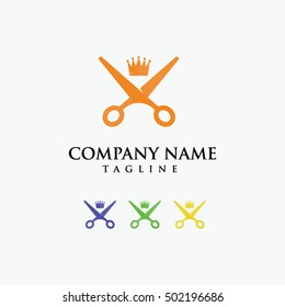 Barbershop hair stylist Logo Vector