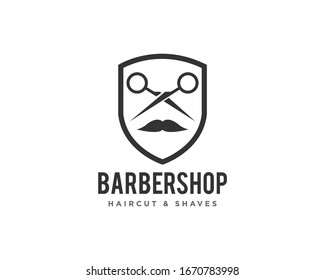 Barbershop or Haircut Logo Icon Design Vector